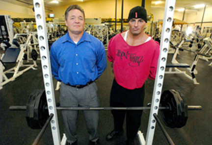 Local weight lifters Chuck Ortwein, left, and Al Tortelli
recently won their age group in the dead lift competiton in
Sacramento.