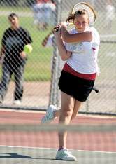 San Benito sophomore Hayley Barker will be the Lady Balers' No.
1 singles player to start the year.