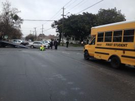 Updated: School bus involved in wreck at San Benito Street intersection
