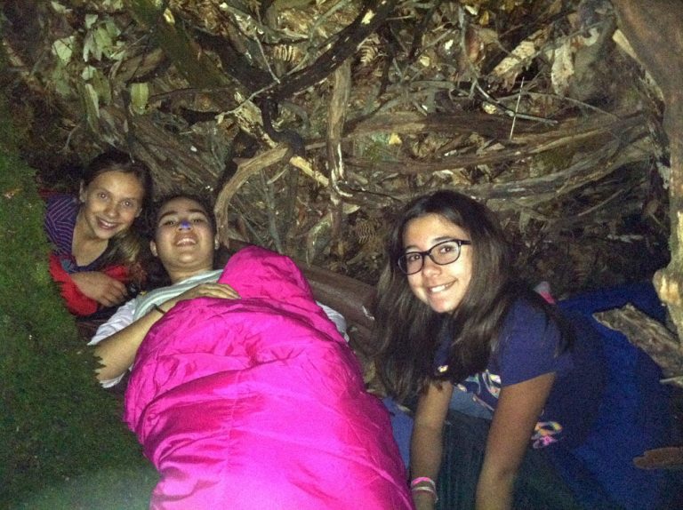 Middle school students take on shelter-building adventure