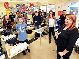 Students see sign with new language