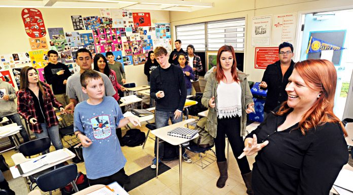 Students see sign with new language