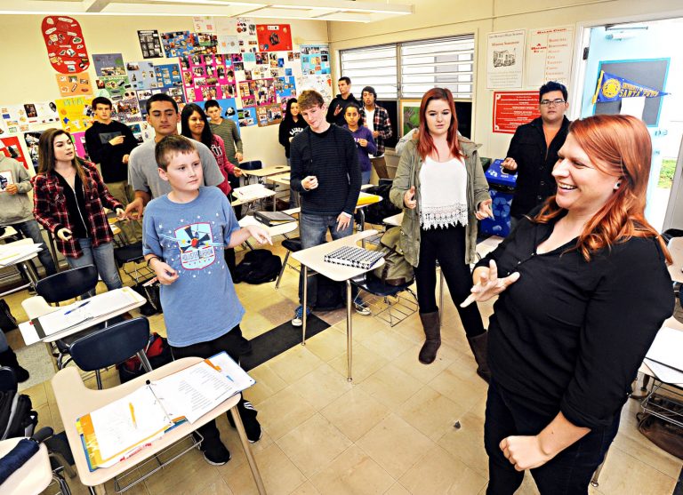Students see sign with new language