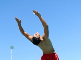 Aquatics program belly flops for summer