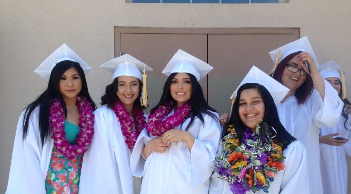 San Andreas graduates walk