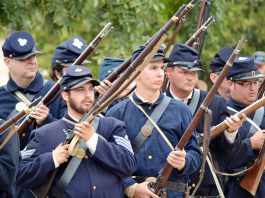 Armed for a history lesson at Civil War Days