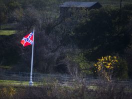 Confederate flag stirs discord from neighboring bakery
