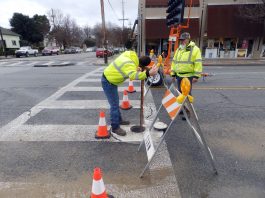 Downtown lane work now expected in mid-April