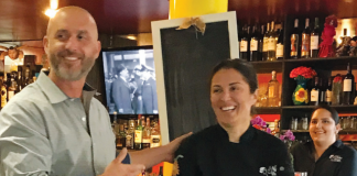 FOODIE HEAVEN Vic Vanni, co-owner of Solis Winery with Chef Miriam Vega, owner of La Niña Perdida. Photo: Bev Stenehjem