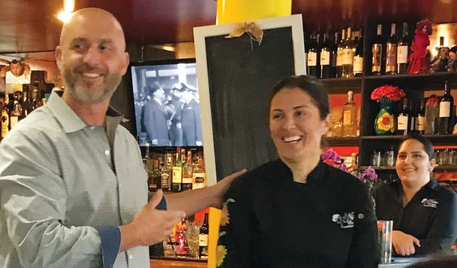 FOODIE HEAVEN Vic Vanni, co-owner of Solis Winery with Chef Miriam Vega, owner of La Niña Perdida. Photo: Bev Stenehjem