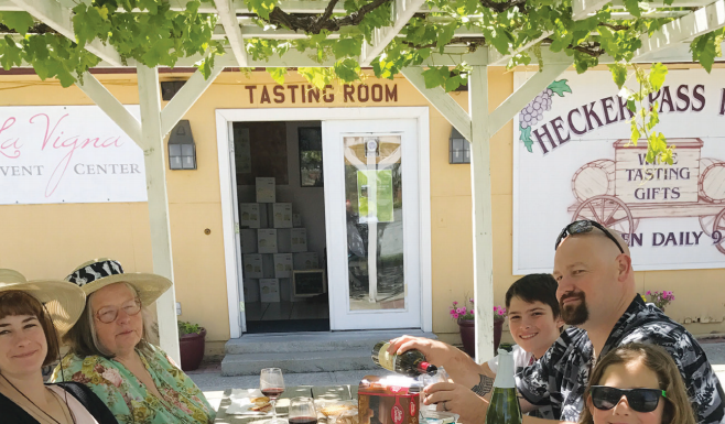 POPULAR VENUE The Vleck family celebrating Mother’s Day and their son Jeremiah's birthday at Hecker Pass Winery in Gilroy.
