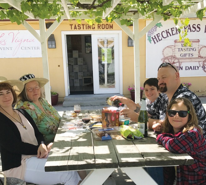 POPULAR VENUE The Vleck family celebrating Mother’s Day and their son Jeremiah's birthday at Hecker Pass Winery in Gilroy.