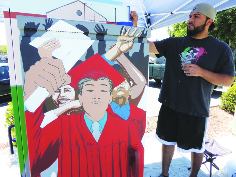 Utility box art focuses on youth
