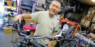 Brian Lucas at his Hollister shop Off the Chain