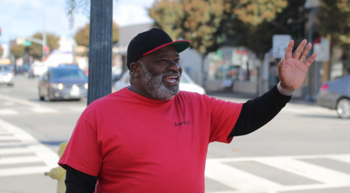 Joyful Jimmy PROUD PEDESTRIAN Jimmy Adams of Wave and Smile Ministries has been waving hello to the people of Hollister for nearly a decade.