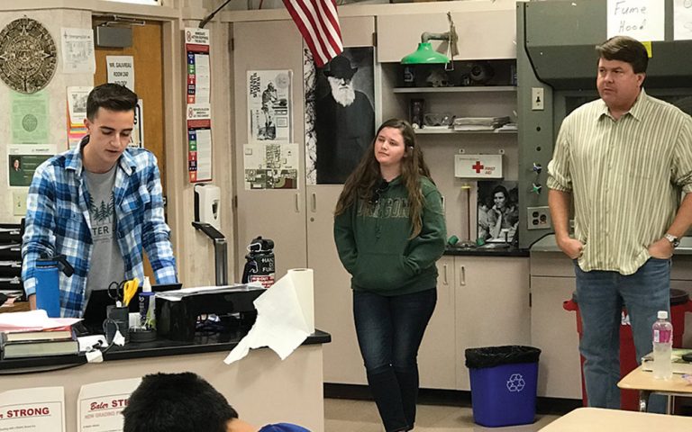 Students press climate change battle