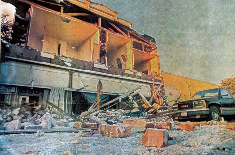 The ground shook and buildings fell