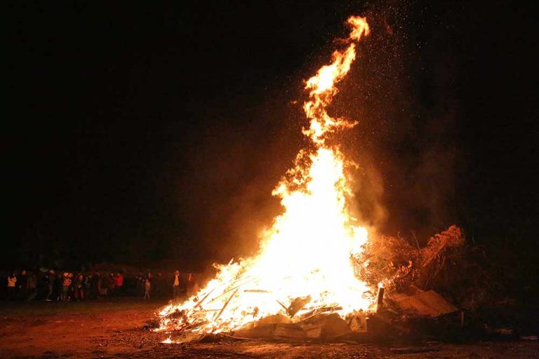 Christmas bonfire