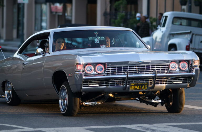 Lowriders, classic cars take over San Benito Street for the evening