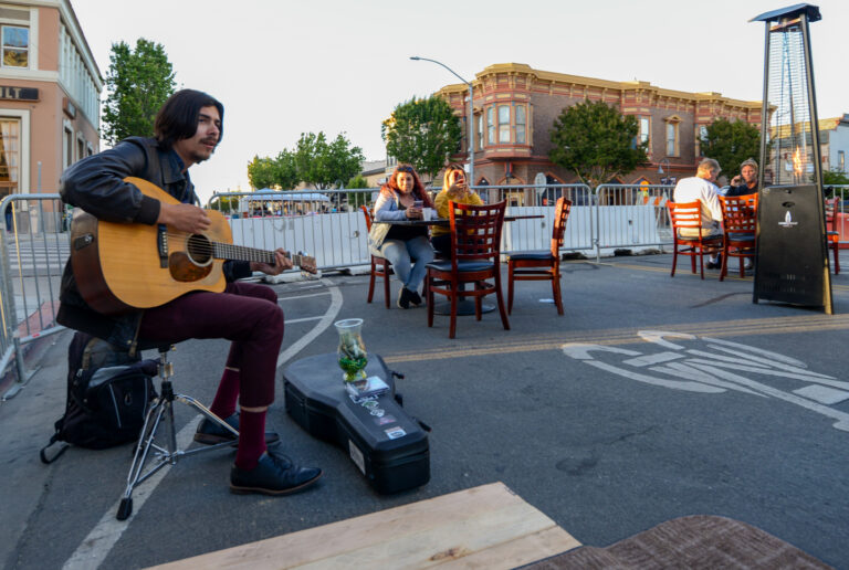 San Benito Street closes to vehicles, expands for business