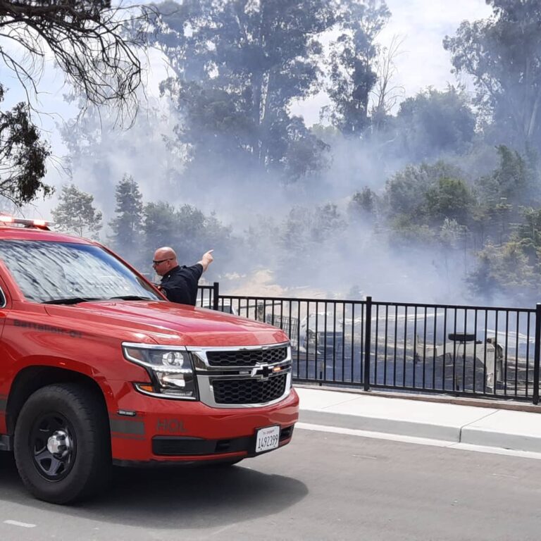 Two-acre brush fire contained at Park Hill