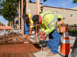 Hollister downtown parklet project nearly finished