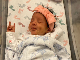 Hazel Hawkins welcomes first newborn of the year