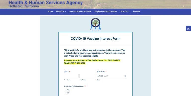 Vaccination Interest Portal goes live on the web