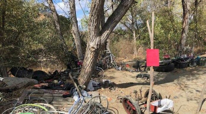 City removes homeless encampments from river bed