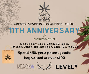 santa cruz naturals, cannabis dispensary watsonville, aptos california, artists vendors local food music