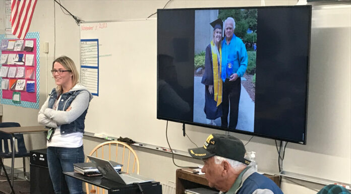 Teacher’s grandfather enlightens students for Veterans Day