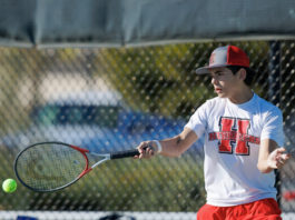 Baler boys tennis near top of division