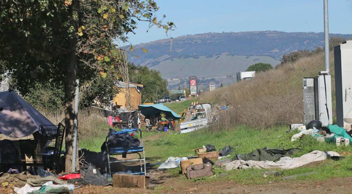 Statewide homelessness climbs 3% homeless encampment luchessa avenue highway 101