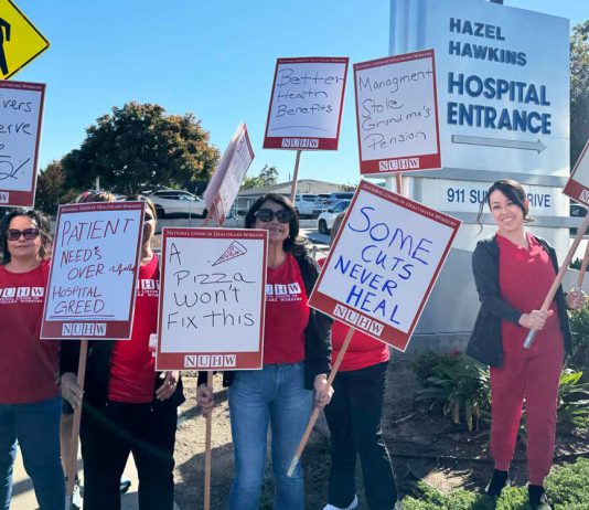 Healthcare workers rally for benefits