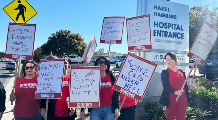 Healthcare workers rally for benefits