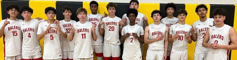 Young Baler boys basketball team tied for second in league