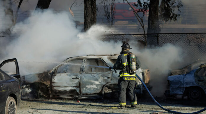Firefighters extinguish blaze at Hollister wrecking yard
