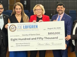 Lofgren delivers $850k check to establish ag resource center in South Valley district